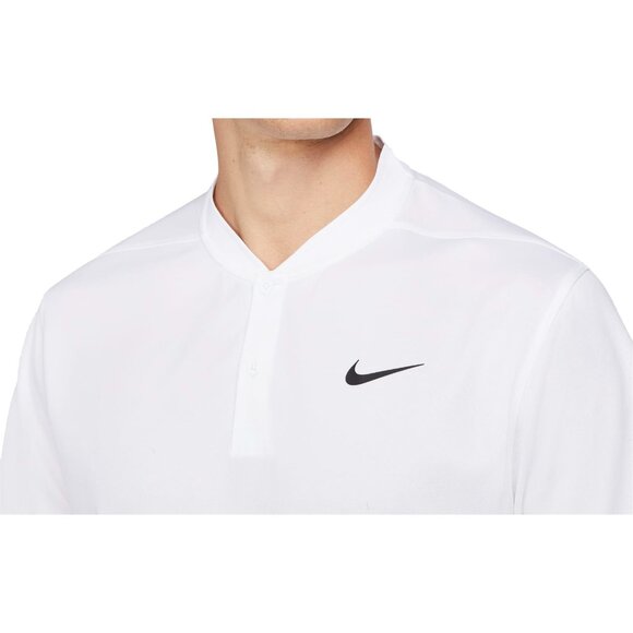 $58 NIKE GOLF DRI-FIT  VICTORY BLADE POLO SHIRT DH0838-100 WHITE/BLACK 2XL - Picture 3 of 5